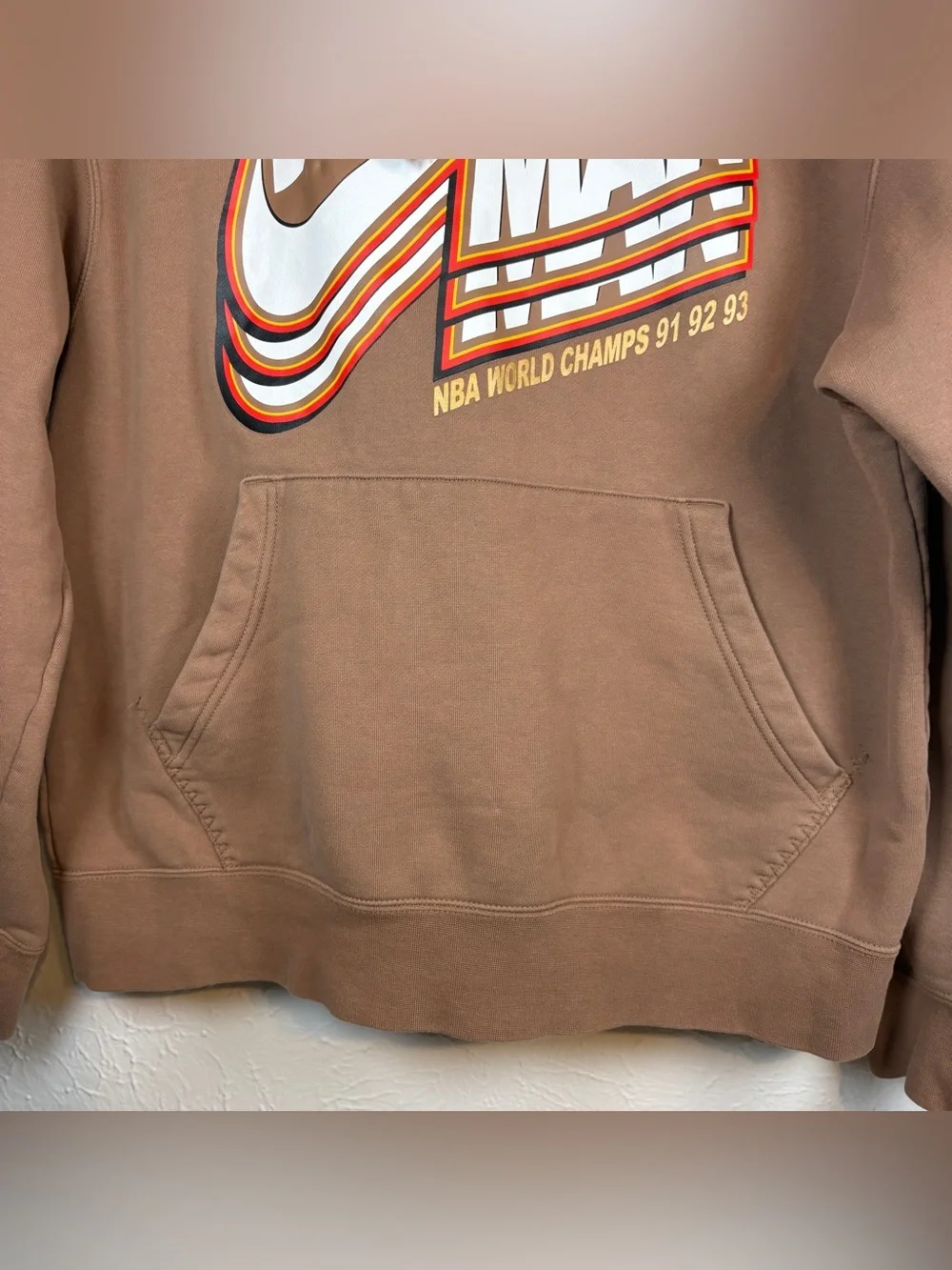 Men's NIKE Air Jordan Jumpman Core Fleece Pullover Hoodie size Large Brown